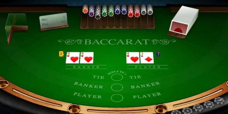 Tổng điểm cửa Banker được 8 thì ván Baccarat kết thúc và không rút thêm bài